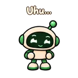 Uhu… · Little Bots sticker from Chat Reactions