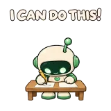 I CAN DO THIS! · Little Bots sticker from Express Yourself