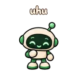 uhu · Little Bots sticker from Chat Signs