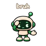 bruh · Little Bots sticker from Chat Reactions