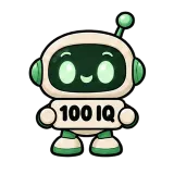 100 IQ · Little Bots sticker from Chat Signs