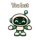 You lost · Little Bots sticker from Chat Reactions