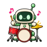 Drum Beat · Little Bots sticker from Express Yourself