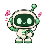 Headphone Vibes · Little Bots sticker from Express Yourself