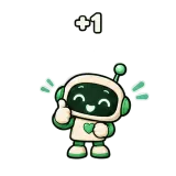 +1 · Little Bots sticker from Chat Signs