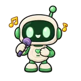 Karaoke Time · Little Bots sticker from Express Yourself