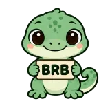 Be Right Back sticker from Busy Days