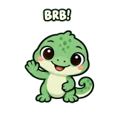 Be Right Back sticker from Busy Days