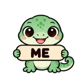 ME — Happy · mssgs Mascot sticker from Chat Signs