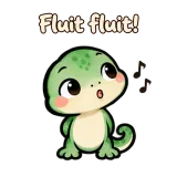 Fluit fluit! · mssgs Mascot sticker from Chat Reactions