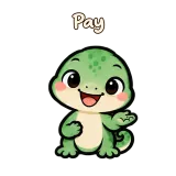 Pay · mssgs Mascot sticker from Chat Reactions