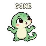 GONE · Dunno · mssgs Mascot sticker from Express Yourself
