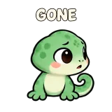 GONE · Searching · mssgs Mascot sticker from Express Yourself