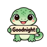 Goodnight sticker from Chat Signs