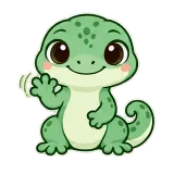 Gecko Goodnight sticker from mssgs Mascot