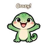 Crazy! · mssgs Mascot sticker from Chat Reactions