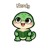 Nerdy · mssgs Mascot sticker from Chat Reactions