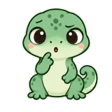 Gecko Huh? sticker from mssgs Mascot