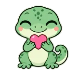 Gecko Love sticker from mssgs Mascot