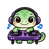 DJ Gecko sticker from Express Yourself