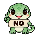 NO — mssgs Gecko sticker from Chat Signs