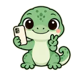 Selfie Time sticker from Phone & Time