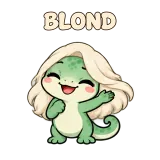 BLOND · mssgs Mascot sticker from Express Yourself