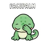 Facepalm · mssgs Mascot sticker from Express Yourself
