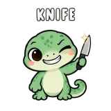 Knife · mssgs Mascot sticker from Express Yourself
