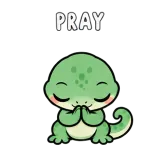 Pray · mssgs Mascot sticker from Express Yourself