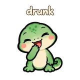 drunk · mssgs Mascot sticker from Chat Reactions