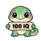 100 IQ · mssgs Mascot sticker from Chat Signs
