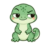Gecko Sus sticker from mssgs Mascot