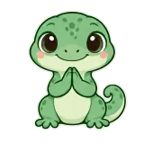 Gecko Thanks sticker from mssgs Mascot
