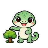 Gecko the Gentle Giant sticker from Trending Picks