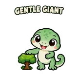 Gecko the Gentle Giant sticker from Trending Picks