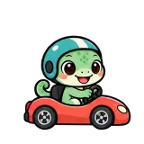 Gecko Speed Racer sticker from Trending Picks