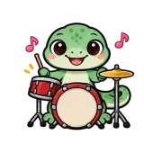 Drum Beat · mssgs Mascot sticker from Express Yourself