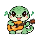 Guitar Jam · mssgs Mascot sticker from Express Yourself