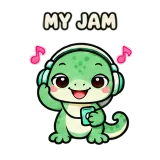 Headphone Vibes · mssgs Mascot sticker from Express Yourself