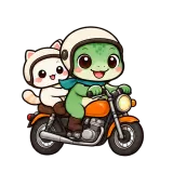 Motorbike Together · mssgs Mascot sticker from On the Go