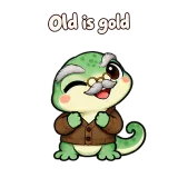 Old is gold · mssgs Mascot sticker from Express Yourself