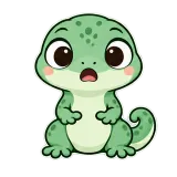 Gecko WTF sticker from mssgs Mascot