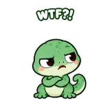 Gecko WTF sticker from mssgs Mascot
