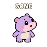 GONE · Searching · Little Hippo sticker from Express Yourself