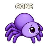 GONE · Searching · Tiny Spider sticker from Express Yourself