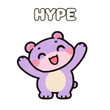 HYPE · Little Hippo sticker from Express Yourself