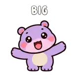 Big · Little Hippo sticker from Express Yourself