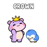 Crown · Little Hippo sticker from Express Yourself