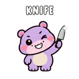 Knife · Little Hippo sticker from Express Yourself
